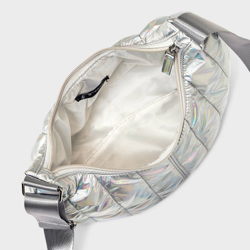 Girls' Puffer Crossbody Bag - art class Silver