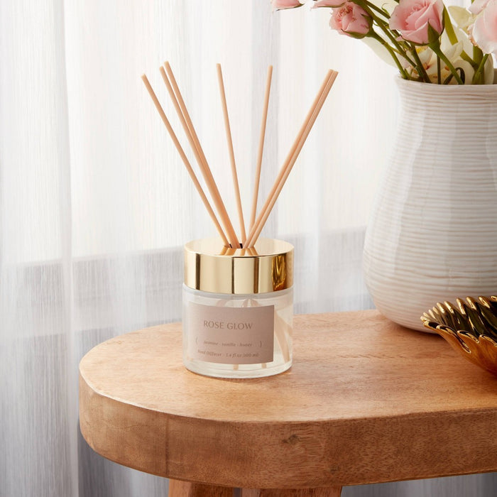 100ml Fiber Reed Diffuser Rose Glow - Threshold