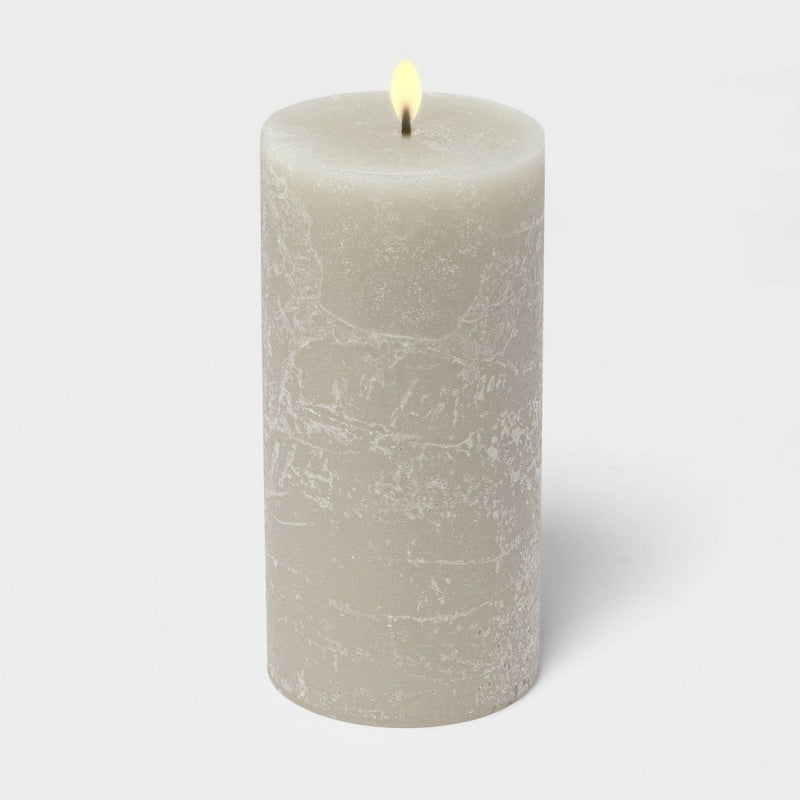 6" x 3" Pillar Cozy Cashmere Candle Gray - Threshold