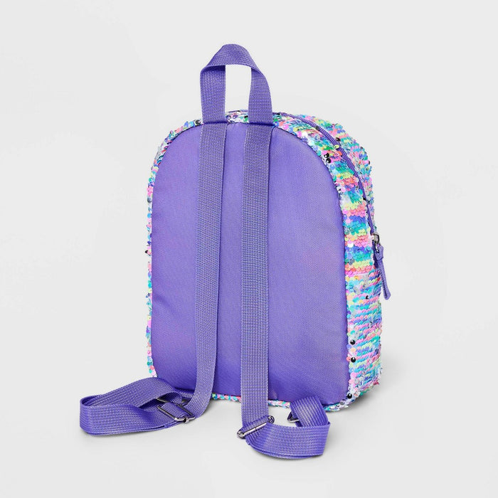 Girls' 10.5" Reverse Sequin Mini Backpack - Cat & Jack Purple