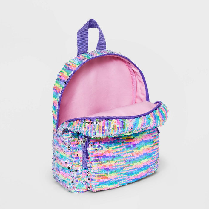 Girls' 10.5" Reverse Sequin Mini Backpack - Cat & Jack Purple