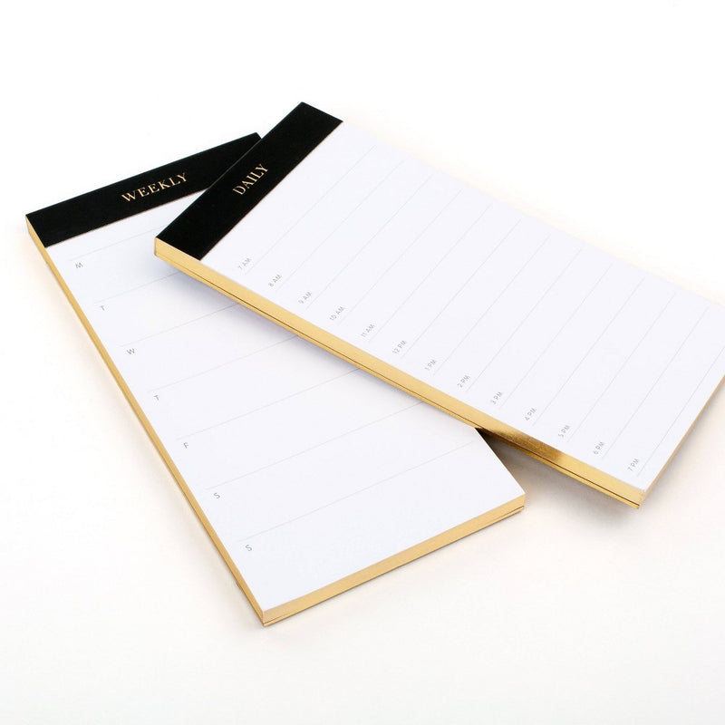Sugar Paper Essentials 2pk Undated Weekly and Dated Daily Planning Notepad Set No Rule 52 Page 7" x 4"