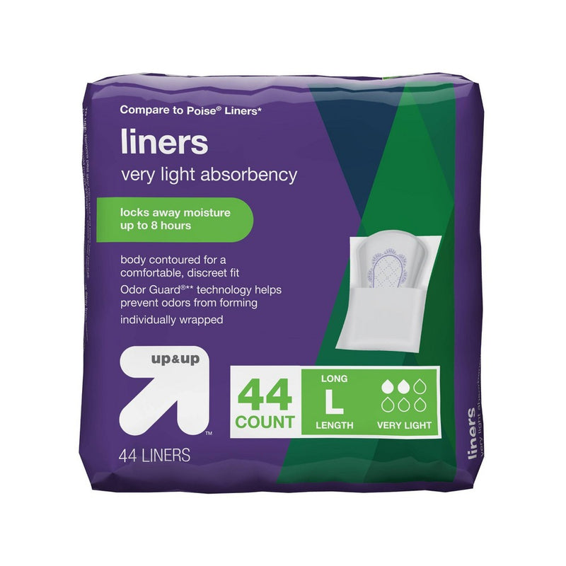 Panty Liners - Very Light Absorbency - Long - 44ct - up & up