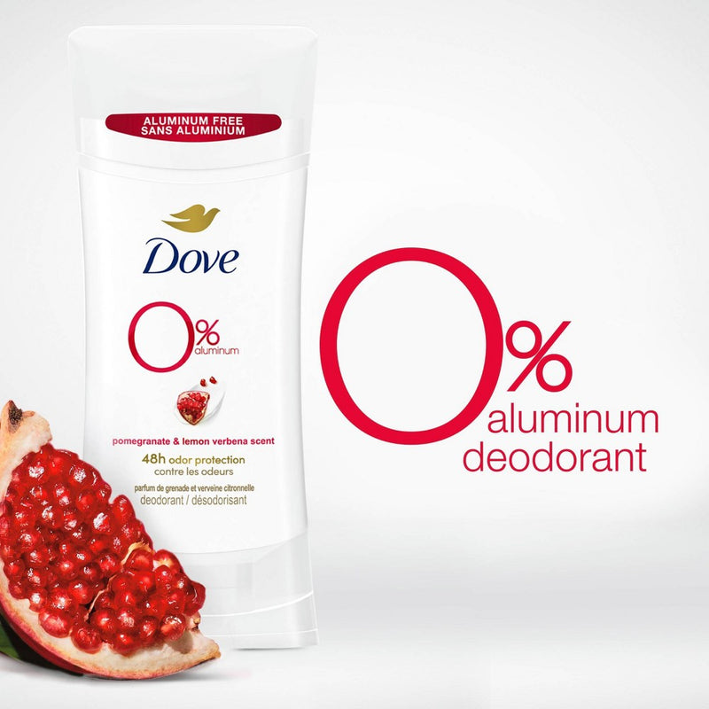 Dove Beauty 0% Aluminum Pomegranate & Lemon Verbena Women's Deodorant Stick - 2.6oz
