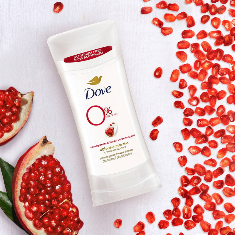 Dove Beauty 0% Aluminum Pomegranate & Lemon Verbena Women's Deodorant Stick - 2.6oz