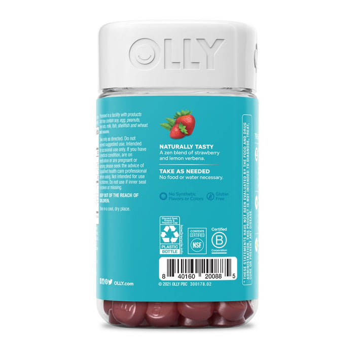 OLLY Goodbye Stress Gummies with GABA, L-Theanine & Lemon Balm - Berry Verbena - 60ct