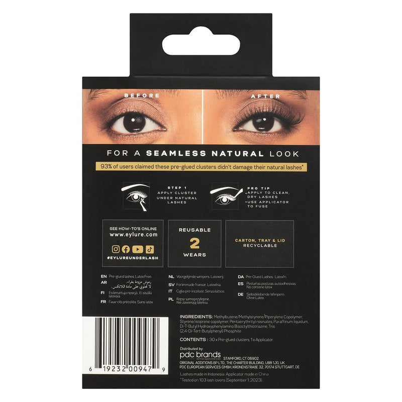 Eylure Underlash Pre-Glued Clusters False Eyelashes - 30ct