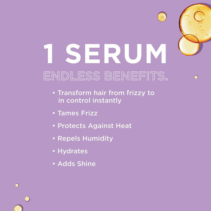 John Frieda Frizz Ease Extra Strength Hair Serum, Nourishing Treatment Argan, Coconut, and Moringa Oil - 1.69 fl oz