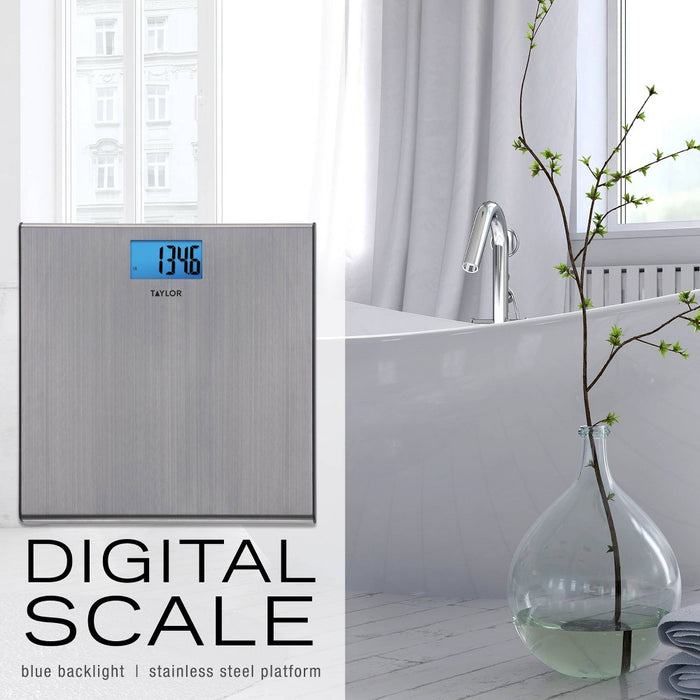 Digital Thin Stainless Steel Bathroom Scale - Taylor