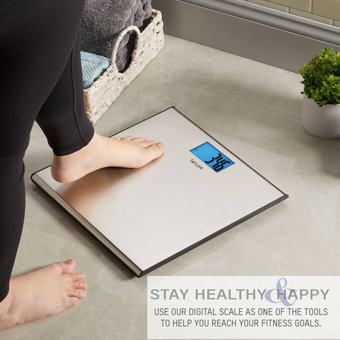 Digital Thin Stainless Steel Bathroom Scale - Taylor