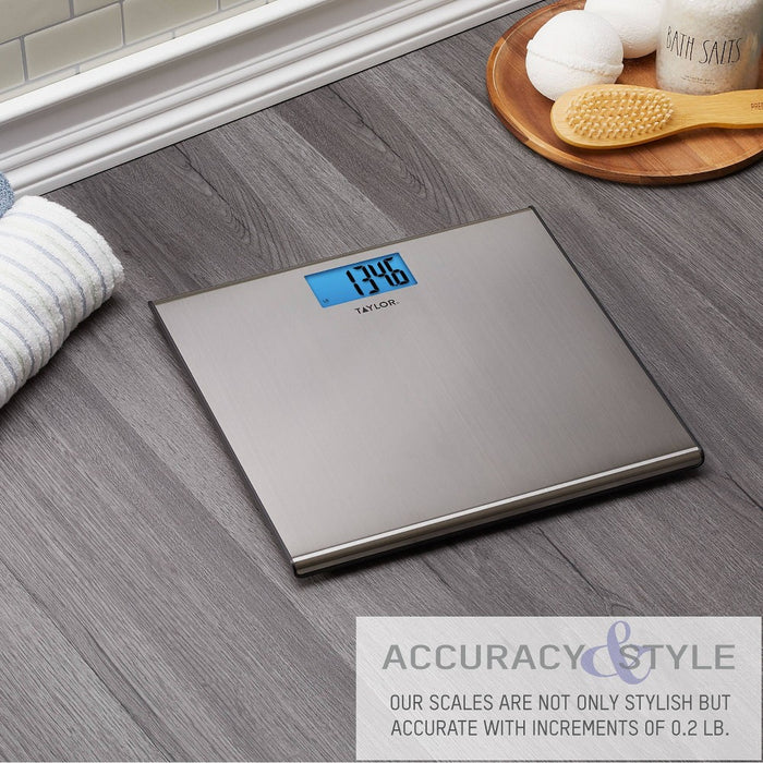 Digital Thin Stainless Steel Bathroom Scale - Taylor