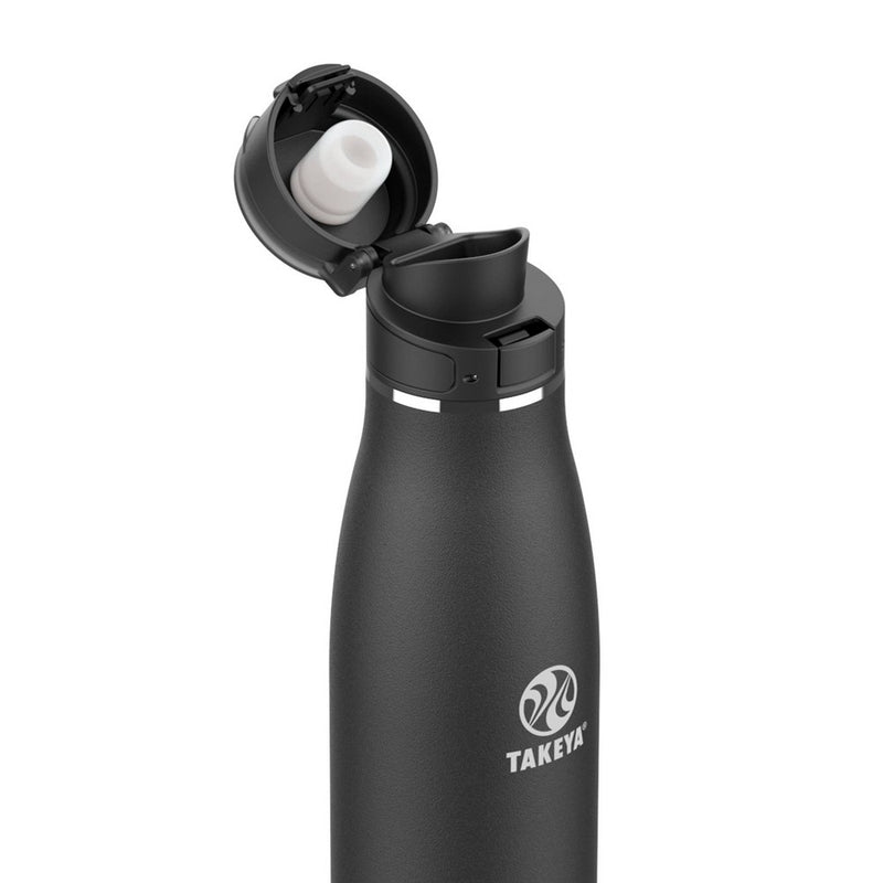 Takeya 25oz Insulated Stainless Steel Travel Mug with Flip-Lock Spout Lid - Onyx