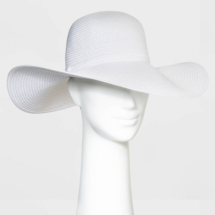 Packable Paper Straw Floppy Hat - Shade & Shore White