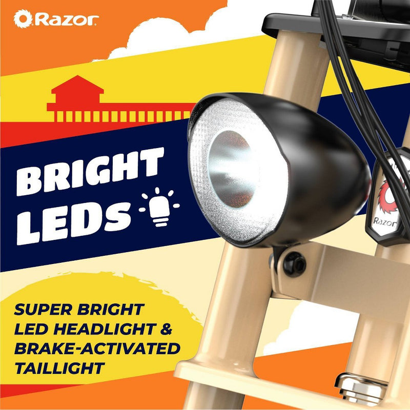 Razor Rambler Step Over Electric Scooter - Beige (LOCAL PICKUP ONLY)