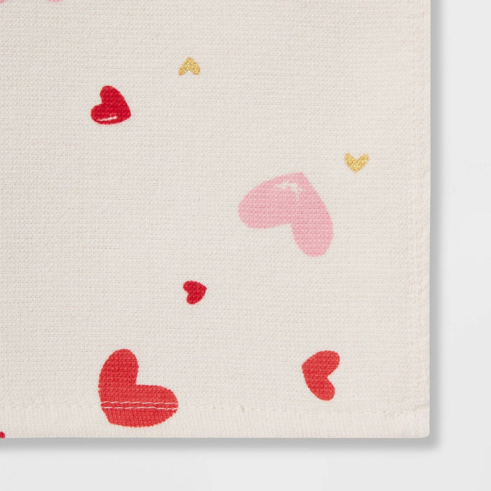 Scattered Hearts Hand Towel White - Threshold
