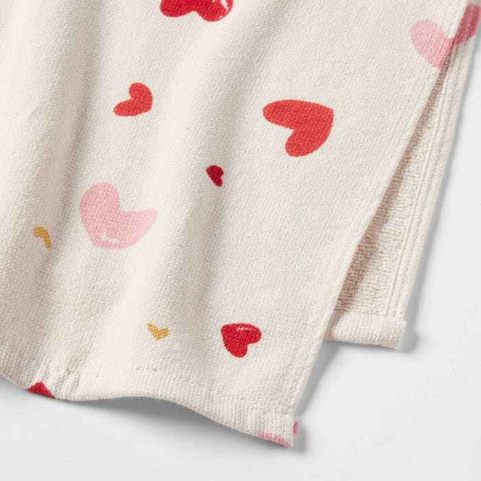 Scattered Hearts Hand Towel White - Threshold