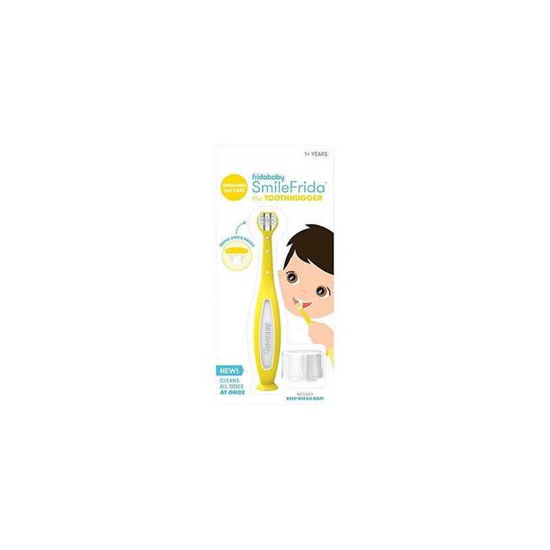 Frida Baby SmileFrida Toddler Toothbrush - Yellow/Pink - 2pk