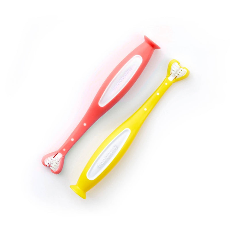 Frida Baby SmileFrida Toddler Toothbrush - Yellow/Pink - 2pk
