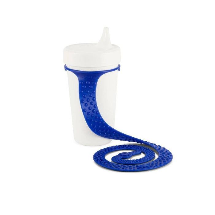 BooginHead SippiGrip Silicone Strap Sippy Cup Holder Baby Feeding Accessory - Royal Blue