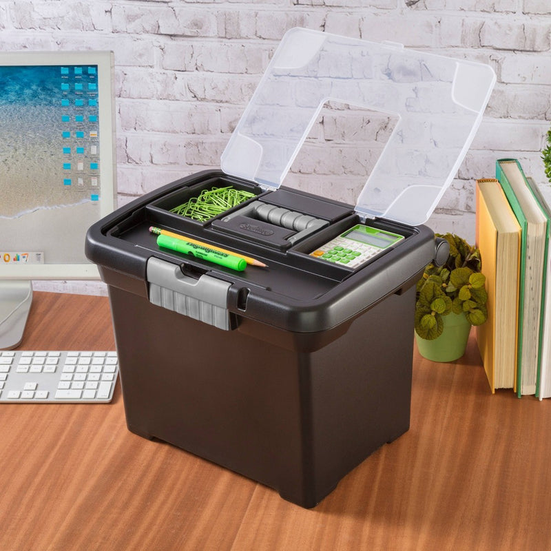 Sterilite Medium Letter File Box Black