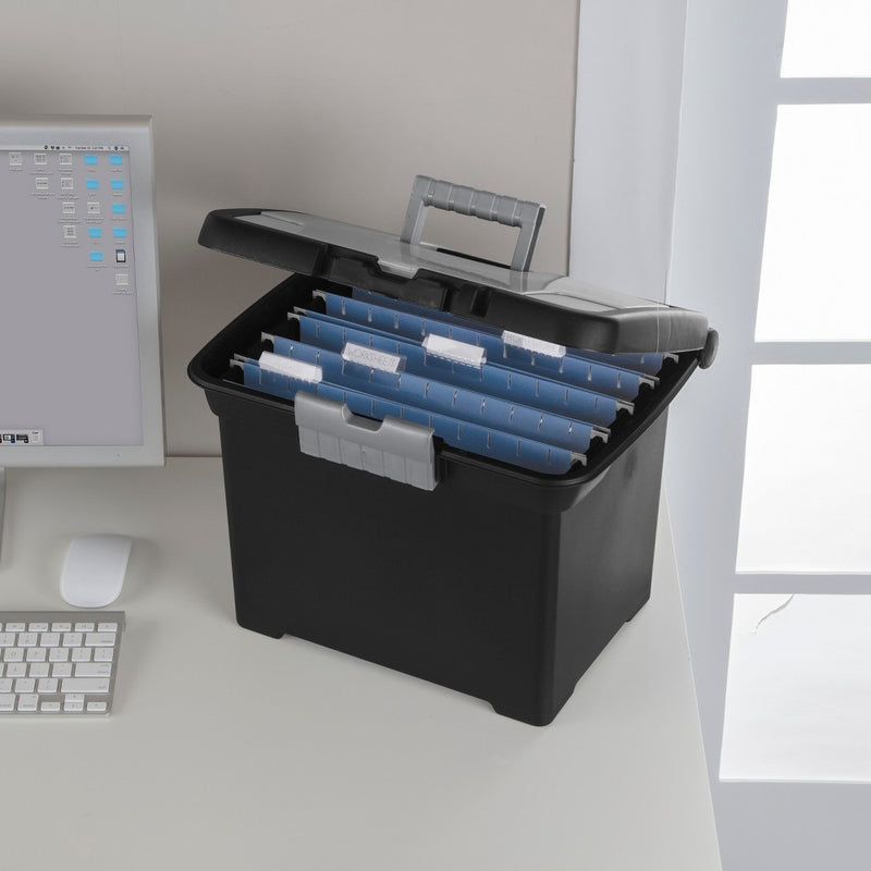 Sterilite Medium Letter File Box Black