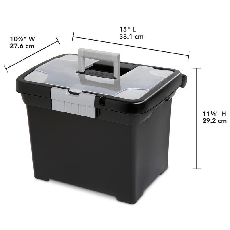 Sterilite Medium Letter File Box Black