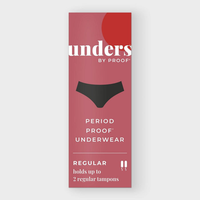Unders by Proof Period Underwear Briefs - Regular Absorbency - Black - XS/S