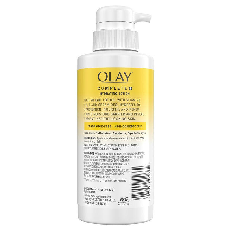Olay Complete + Daily Hydrating Lotion - Fragrance Free - 10.1 fl oz
