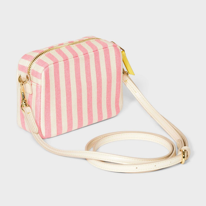 Mini Camera Crossbody Bag - Universal Thread Pink Striped