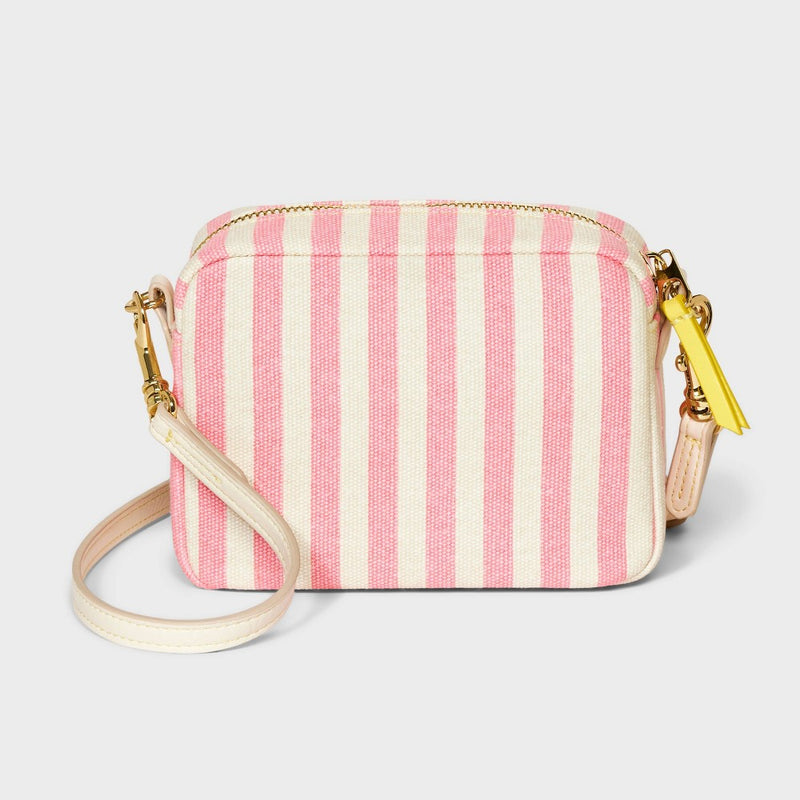 Mini Camera Crossbody Bag - Universal Thread Pink Striped