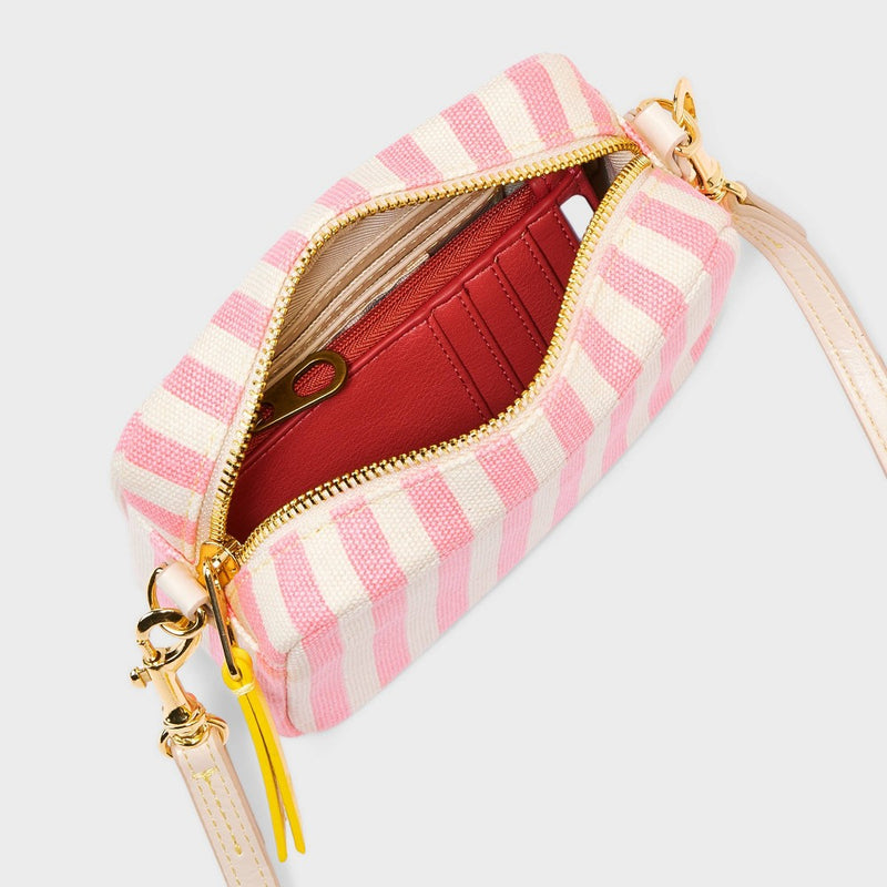 Mini Camera Crossbody Bag - Universal Thread Pink Striped
