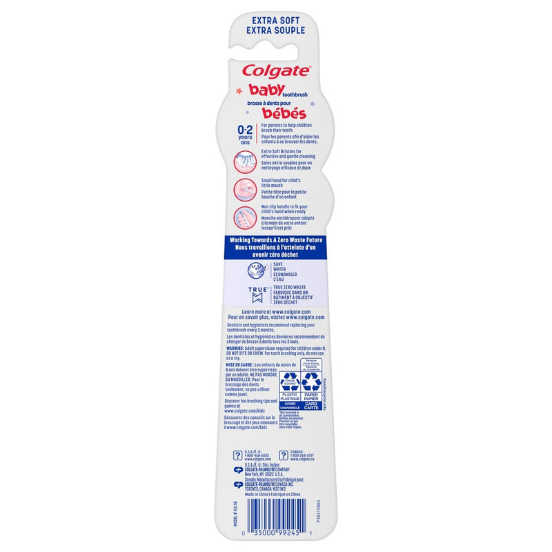Colgate My First Baby and Toddler Toothbrush Extra Soft - 2ct