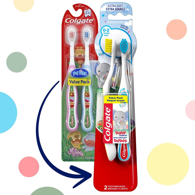Colgate My First Baby and Toddler Toothbrush Extra Soft - 2ct
