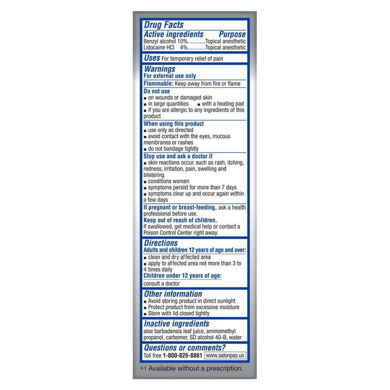Salonpas Lidocaine Plus Pain Relieving Liquid Roll-On - No Mess Applicator - 3 fl oz