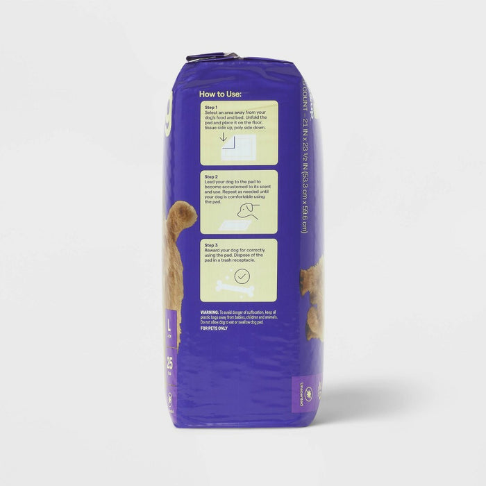 Puppy and Adult Dog Extra Absorbency Heavy Duty Training Pads - L - 25ct - up & up