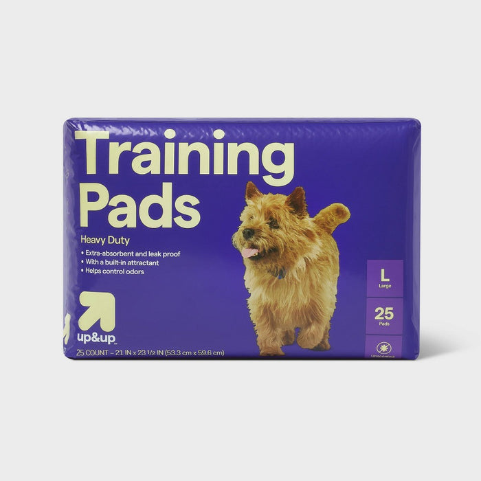 Puppy and Adult Dog Extra Absorbency Heavy Duty Training Pads - L - 25ct - up & up