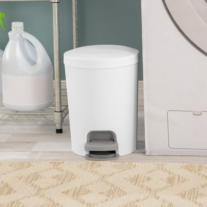 1.6gal Round Step Trash Can - Brightroom