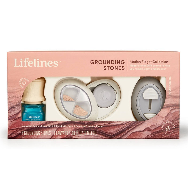 2pk Grounding Stones - Motion Fidget Collection plus Essential Oil Blend - Lifelines