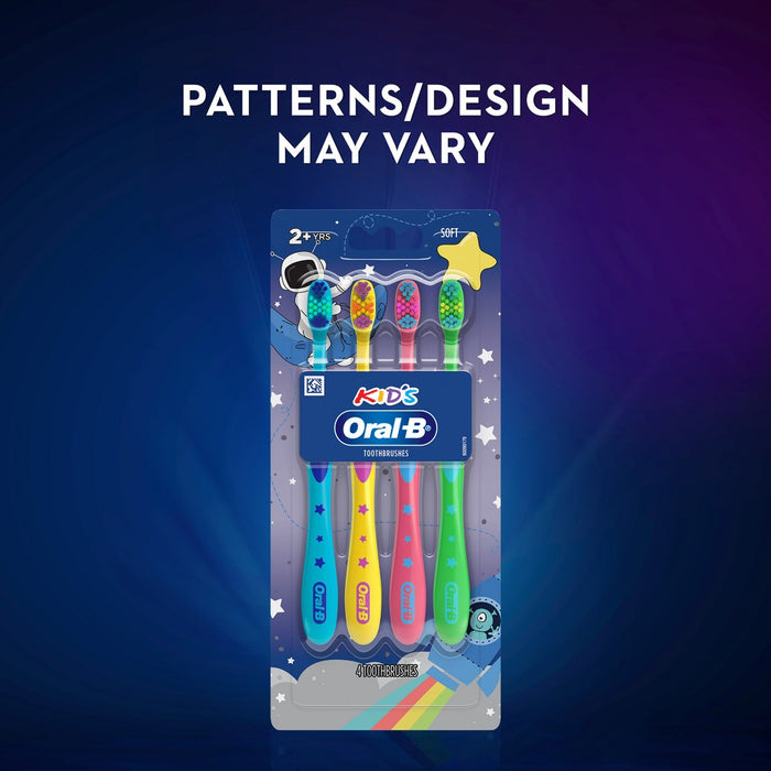 Oral-B Kids Soft Toothbrush with Space Designs - 4pk