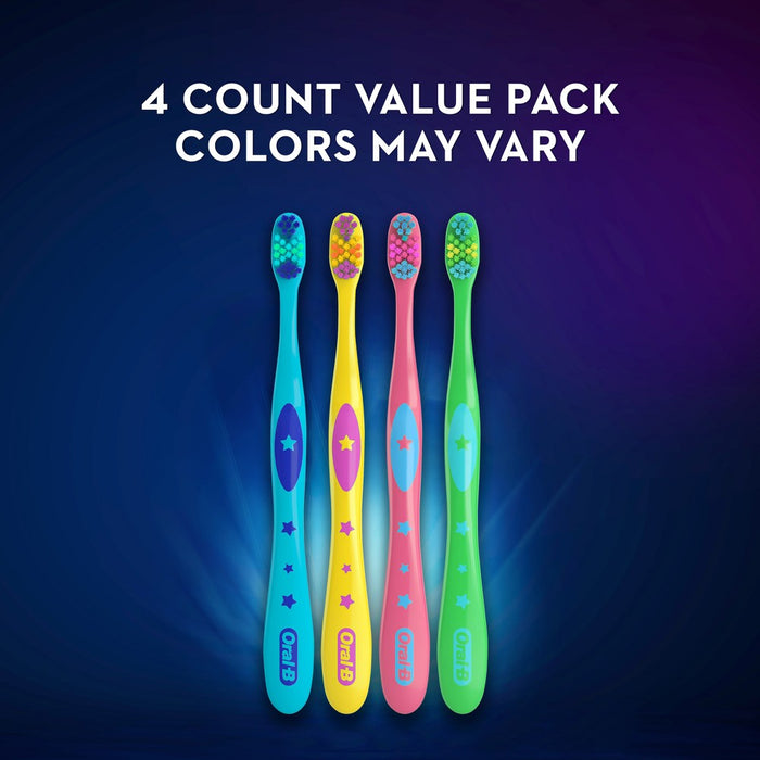 Oral-B Kids Soft Toothbrush with Space Designs - 4pk