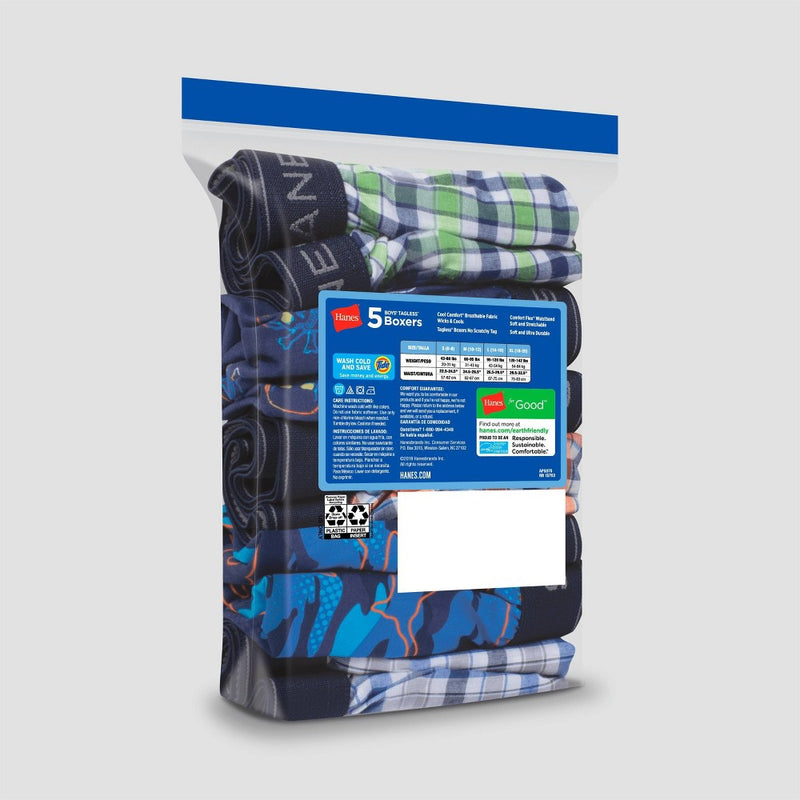 Hanes Boys' 5pk Boxer - Colors May Vary S