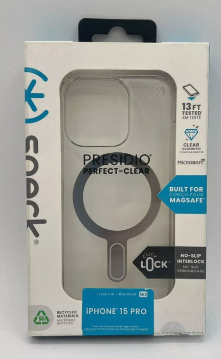 Speck Apple iPhone 15 Pro Presidio Perfect Clear Case with MagSafe