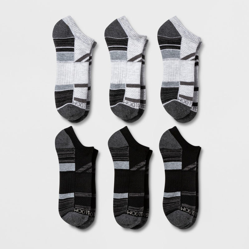 Fruit of the Loom Men's 6pk Breathable Performance No Show Socks - Black 6-12