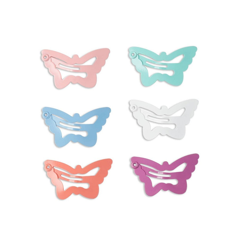 scunci Kids' Mini Butterfly Snap Clips - 6ct