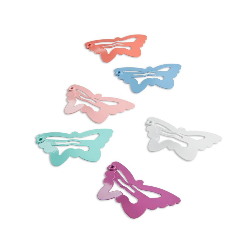 scunci Kids' Mini Butterfly Snap Clips - 6ct