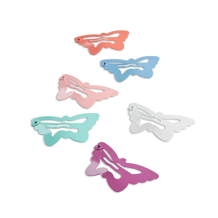 scunci Kids' Mini Butterfly Snap Clips - 6ct