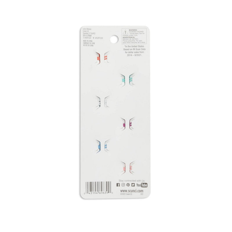 scunci Kids' Mini Butterfly Snap Clips - 6ct