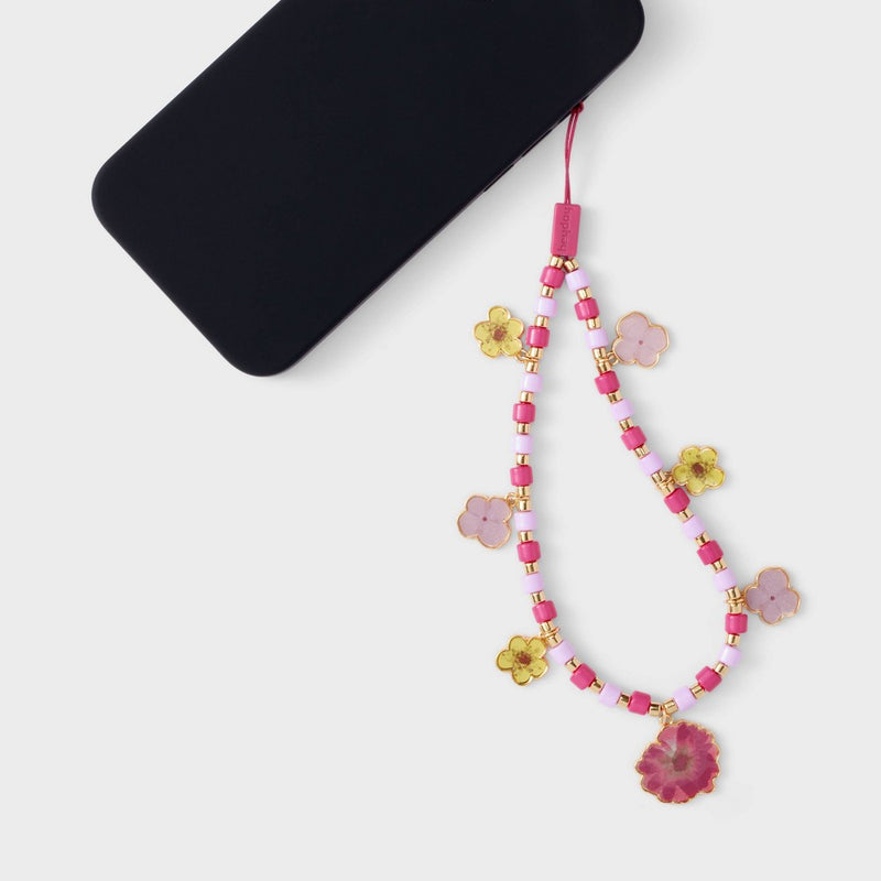 Beaded Phone Strap and Tech Lanyard - heyday Multicolor Floral