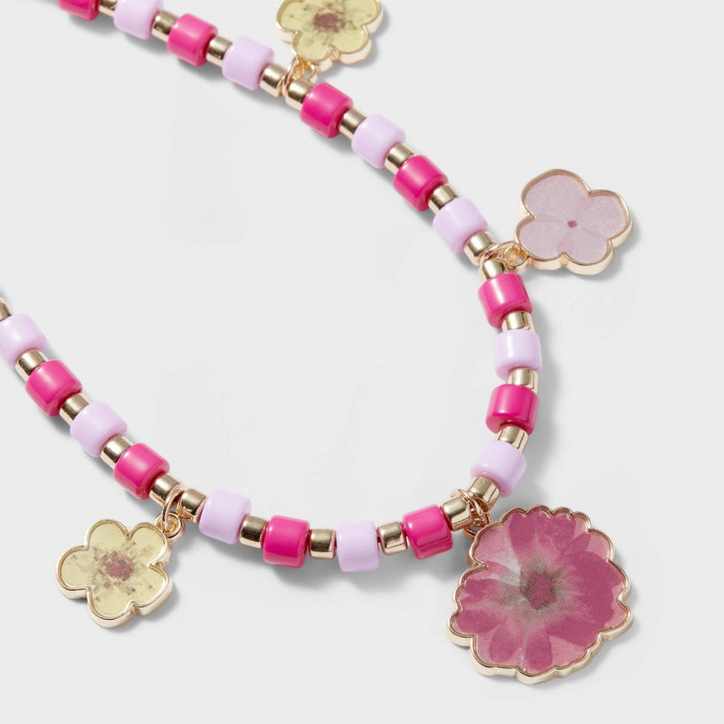 Beaded Phone Strap and Tech Lanyard - heyday Multicolor Floral