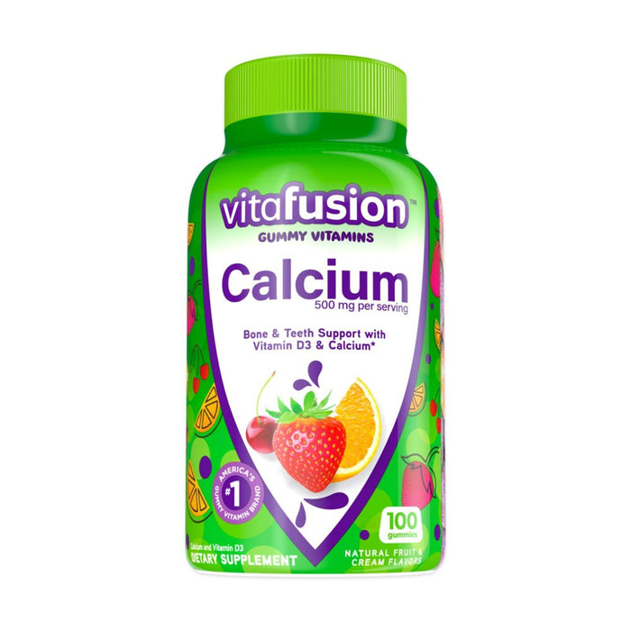 Vitafusion Calcium Gummy Dietary Supplement - Fruit & Cream - 100ct